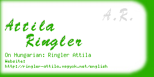 attila ringler business card